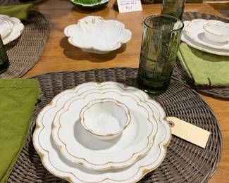 Beautiful French porcelain antique dishware