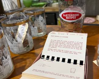 Vintage cocktail ephemera and glassware