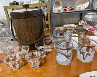 Vintage glassware and barware