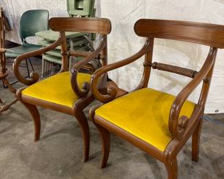 vintage upholstered dining chairs