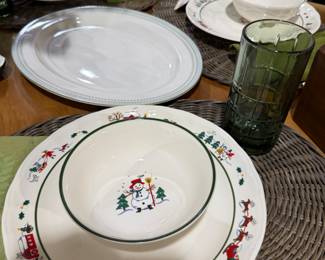 Vintage Santa Dishware