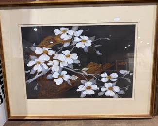 vintage original dogwood art