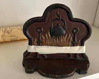 Vintage cast iron book ends