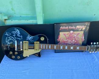 Black Sabbath Signed Les Paul Copy with COA