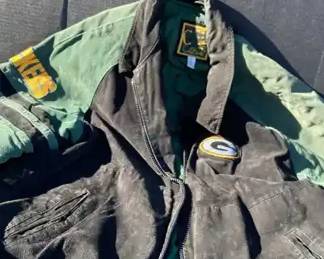 Green Bay Packers Carl Banks Suede Leather Jacket