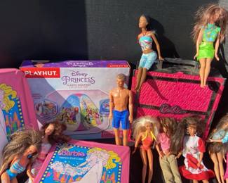 Barbie Dolls, Cases, And Clothes