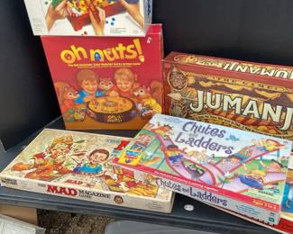 Kids GamesMonopoly, Jumanji , Bed Bugs, Mad Magazine Take, Battleship, and Chutes and Ladders