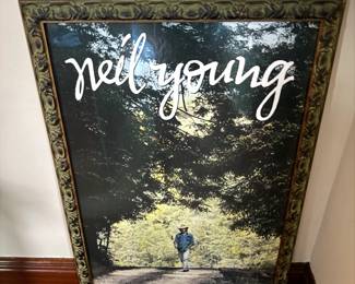 Vintage Neil Young Poster Professionally Framed