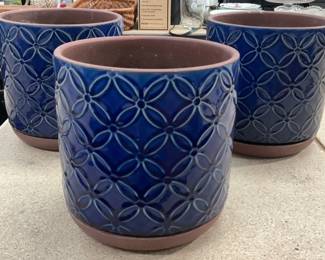 3 Southern Patio Ceramic Planter With Saucer