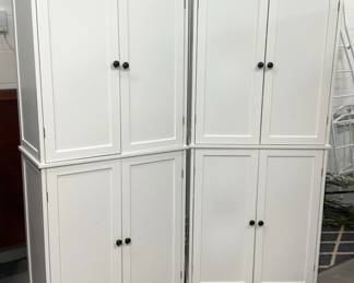 2 White Kitchen Cabinets 