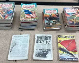 Vintage 43 Piece Popular Mechanics Magazine Collection 