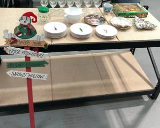 Christmas Plates, Stemware, a Puzzle Decor
