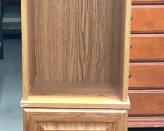Tall Oak Display Cabinet