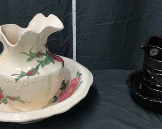 Pair of Pitcher Wash Basin Sets