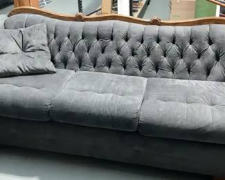 Tufted Gray Sofa