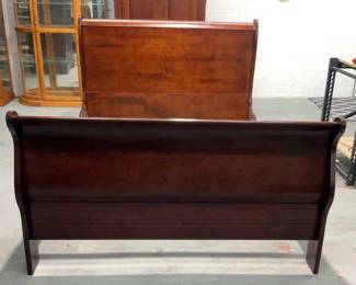 Queen Size Wooden Sleigh Bed Frame