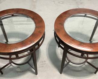 Pair of Round End Tables