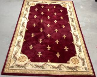 Hand Tufted 100 Woolen Burgundy Rug