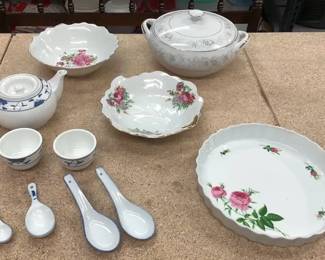 Collection of China Bowls, Teapot More