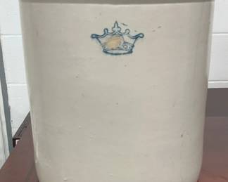 Vintage Robinson Ransbottom Blue Crown Crock