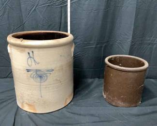 Pair of Stoneware Pots