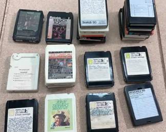 Collection of 8 Track Cassette Tapes