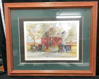 Ranch Barn And Amish Buggies