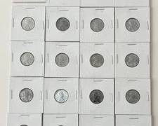 Collection of 20 1943 P, D and S Minted Steel Wheat Cents Circulated Condition
