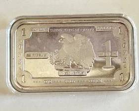 Vintage 1 Ounce .999 Fine Silver Art Bar