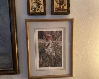Framed & Matted Print "Picking Daisies" by Steve Hanks