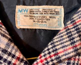 Circa 1970s J.C. Penney Men's Red, White & Black Flannel – Size Medium