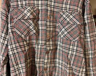 Circa 1970s J.C. Penney Men's Red, White & Black Flannel – Size Medium