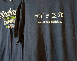 Navy Blue Math Humor Graphic T-Shirt