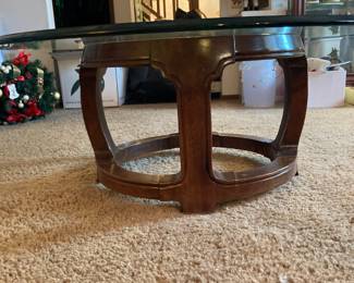 Round Glass Top Cocktail Table