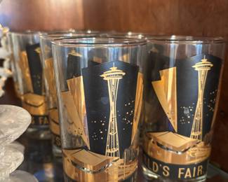 Set of 6 - 1962 Seattle World's Fair Highball Glasses