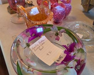 #115	Emilio Robba orchid Glass Bowl 	 $30.00 
