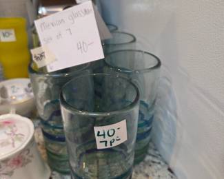 #137	Mexican Glassware - Set of 7 Glasses	 $40.00 

