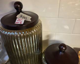 #142	Set of 2 Glass Cannisters	 $20.00 
