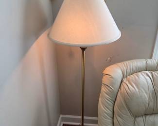 #14	Brass Heavy Floor Lamp - 61" Tall	 $50.00 
