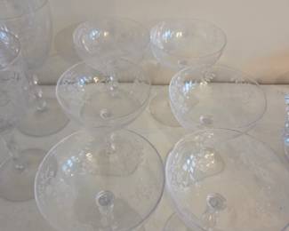 #78	Clear Fostoria 5" Tall Sherbet/Champagne Etch - Set of 6	 $80.00 
