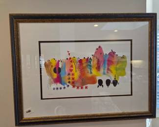 #88	African American Art by  Frank Frazier  346/950 Signed - Framed & Matted - 26x19	 $45.00 
