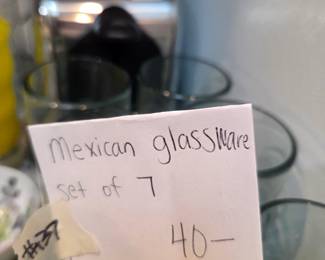 #137	Mexican Glassware - Set of 7 Glasses	 $40.00 
