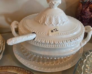 #72	Soup Tureen w/ladle (4 pcs)	 $30.00 
