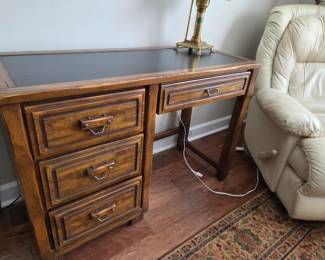 #11	Wood 4 Drawer knee-hold desk w/Black Top - 44x18x30	 $65.00 
