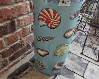 #60	Sea Shell Umbrella Stand (umbrellas not included) - 18.5" Tall	 $20.00 
