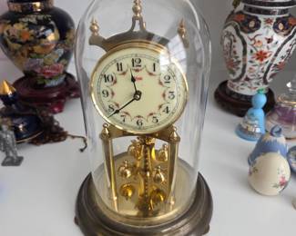 #36	Kundo Anniversary Clock - Vintage w/Glass Base - 12"	 $35.00 
