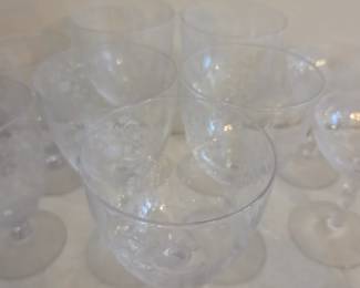 #79	Fostoria "Mayflower" White Wine Glasses Set of 5 Rambler Wine Goblet 6 7/8"	 $60.00 
