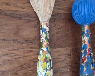 #16	Set of 4 Wooden Paintbrushes - Hand-painted - set of 4 40" Long	 $40.00 
