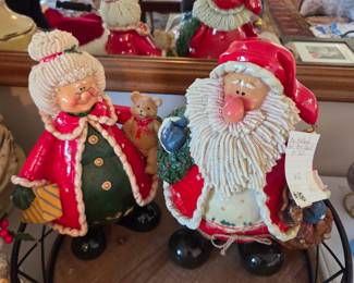 #118	Vtg. Kirkland Mr. & Mrs. Clause 13" Tall	 $40.00 
