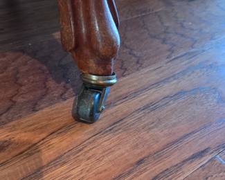 #27	Antique Parlor Chair w/wood carving on Wheels w/tapestry Back & Seat - 17" Tall Seat from Floor	 $65.00 
